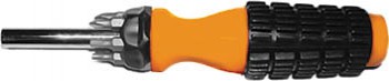 Отвертка с 6 битами CrV, оранжевая ручка