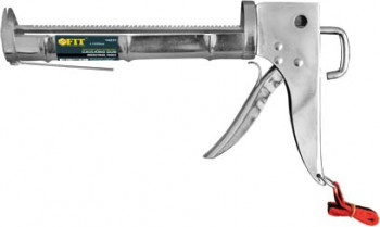 Пистолет для герметика полукорпусной, усиленный, зубчатый шток