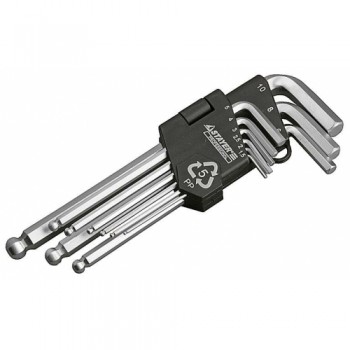 Набор STAYER Ключи имбусовые, средние с шариком, 1,5-10 мм, 9 предметов