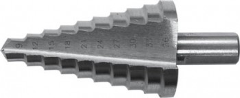 Сверло ступенчатое HSS по металлу , 9 ступеней ( 4-20 мм.)