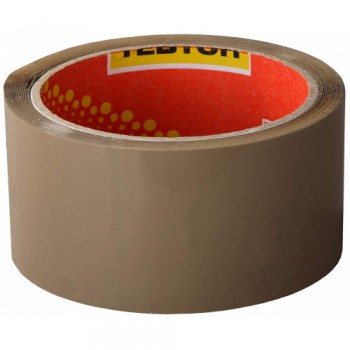 Лента ТЕВТОН клеящая упаковочная, коричневая, 40 мкр, 50 ммх20 м