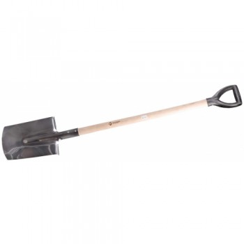 Лопата ЗУБР штыковая прямоугольная из нержавеющей стали, с черенком и пластмассовой рукояткой